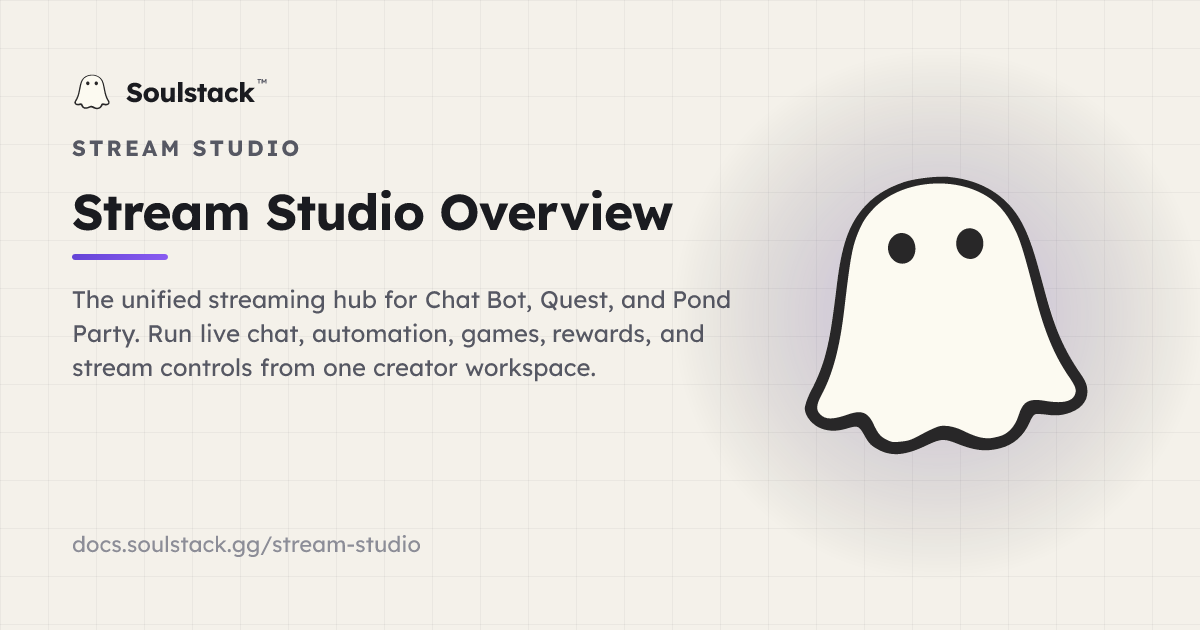 Stream Studio | Soulstack Creator Docs